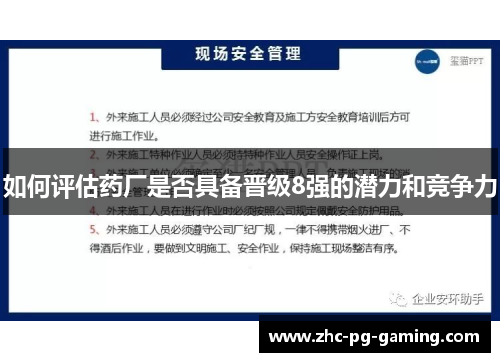 如何评估药厂是否具备晋级8强的潜力和竞争力 如何评估药厂是否具备晋级8强的潜力和竞争力